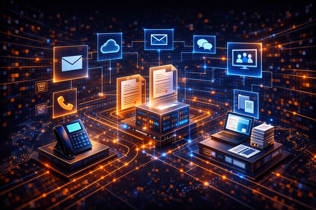 Integration of document management systems with internal enterprise communication tools